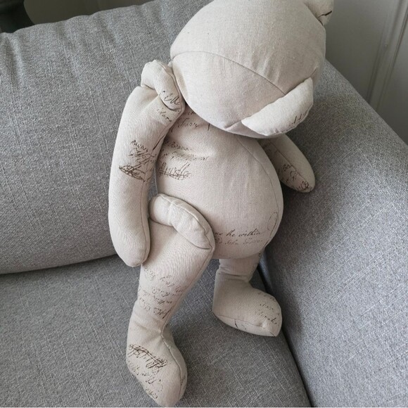 Ballard Designd Decorative Large Linen Blend Nursery Bear 26" - Picture 8 of 9
